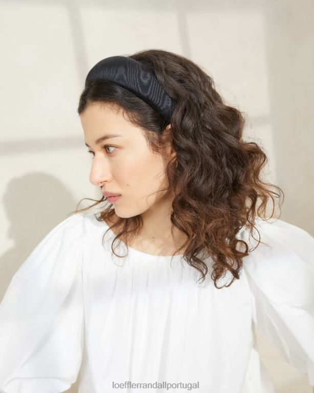 Loeffler Randall mulheres bandana bellamy acessórios moiré preto FF0JR148