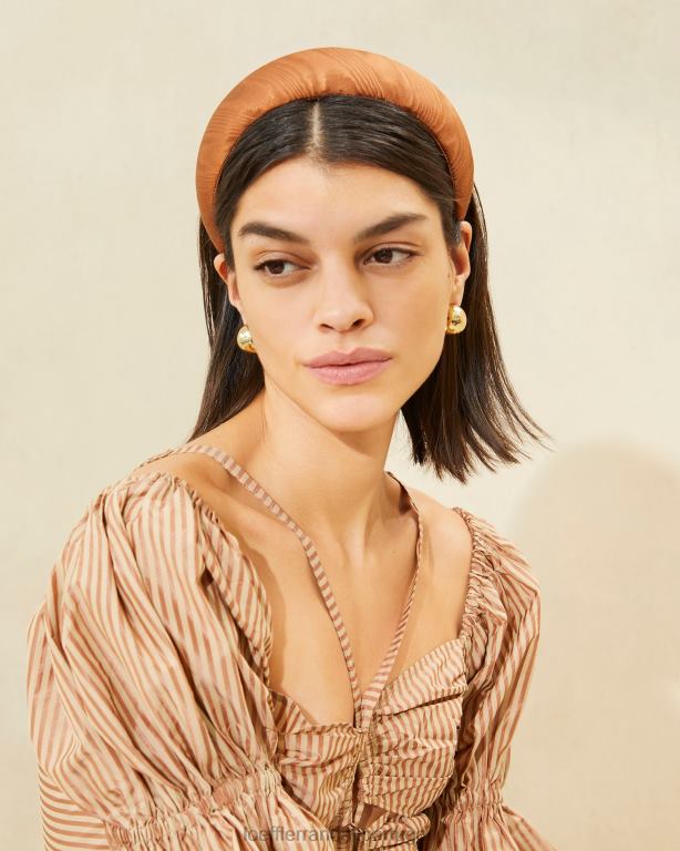 Loeffler Randall mulheres faixa de cabeça bellamy moiré acessórios noz-moscada FF0JR153