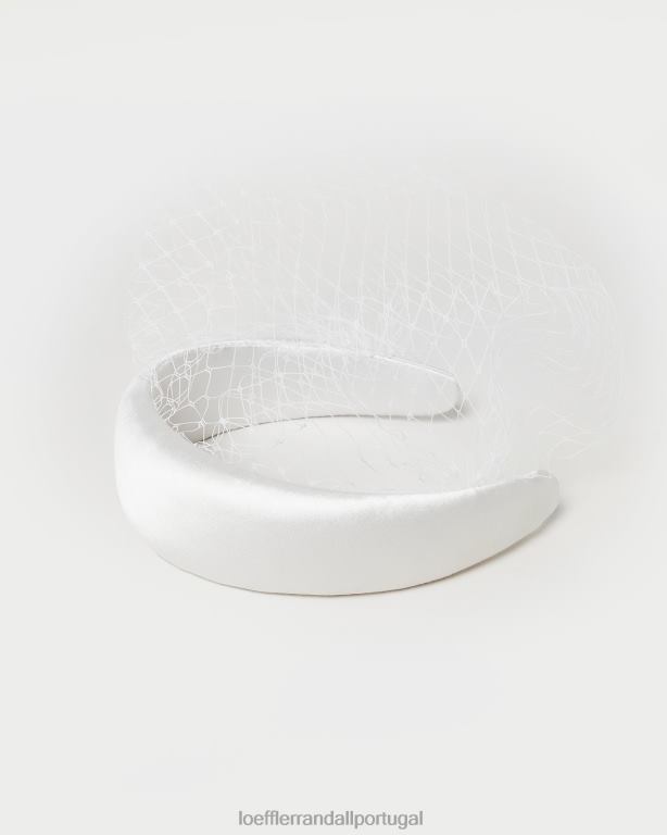 Loeffler Randall mulheres faixa de cabeça velada adora acessórios creme FF0JR149