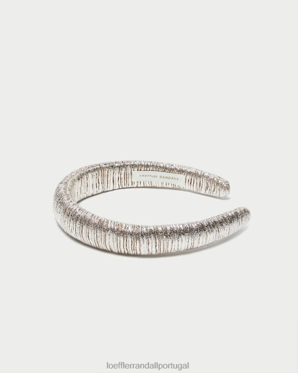 Loeffler Randall mulheres faixa de cabelo marinada acessórios champanhe FF0JR165