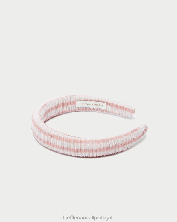 Loeffler Randall mulheres faixa de cabelo marinada acessórios guingão rosa suave FF0JR163