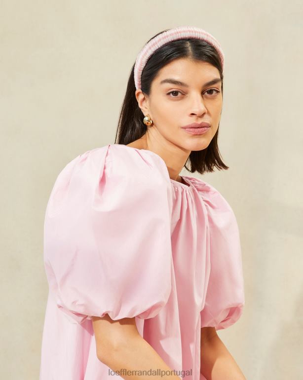 Loeffler Randall mulheres faixa de cabelo marinada acessórios guingão rosa suave FF0JR163