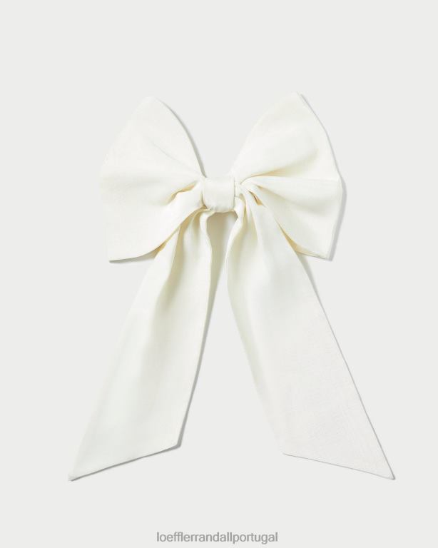 Loeffler Randall mulheres laço de cabelo grande cherie acessórios creme FF0JR160
