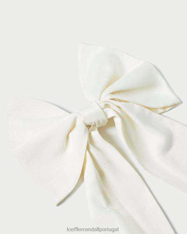 Loeffler Randall mulheres laço de cabelo grande cherie acessórios creme FF0JR160