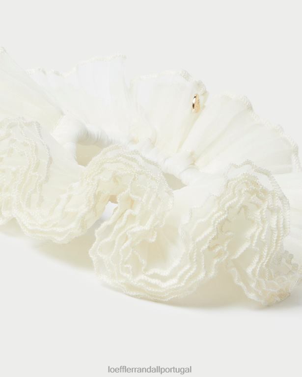 Loeffler Randall mulheres scrunchie de camada plissada emmy acessórios pérola FF0JR161