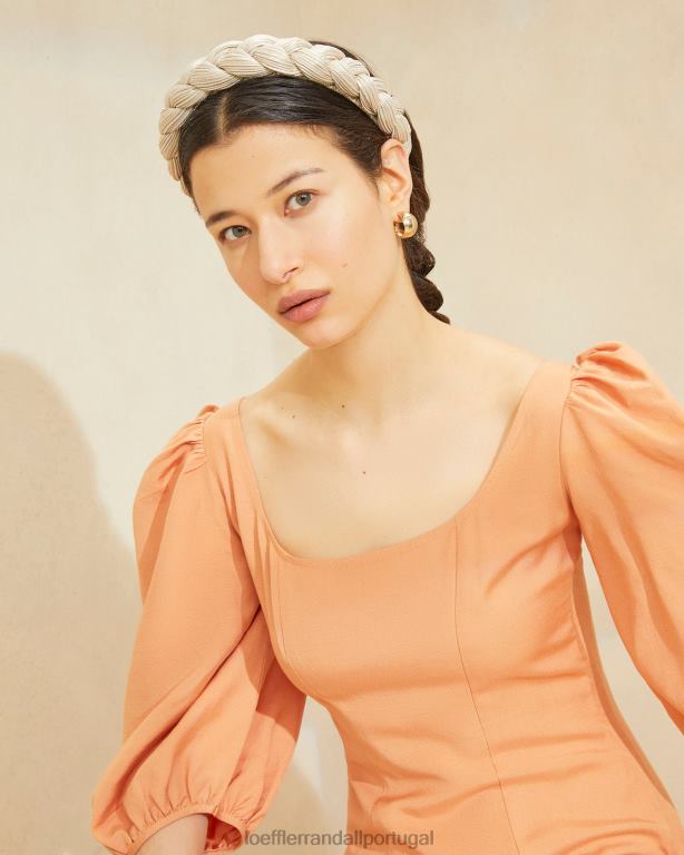 Loeffler Randall mulheres tiara trançada lilás acessórios platina FF0JR140