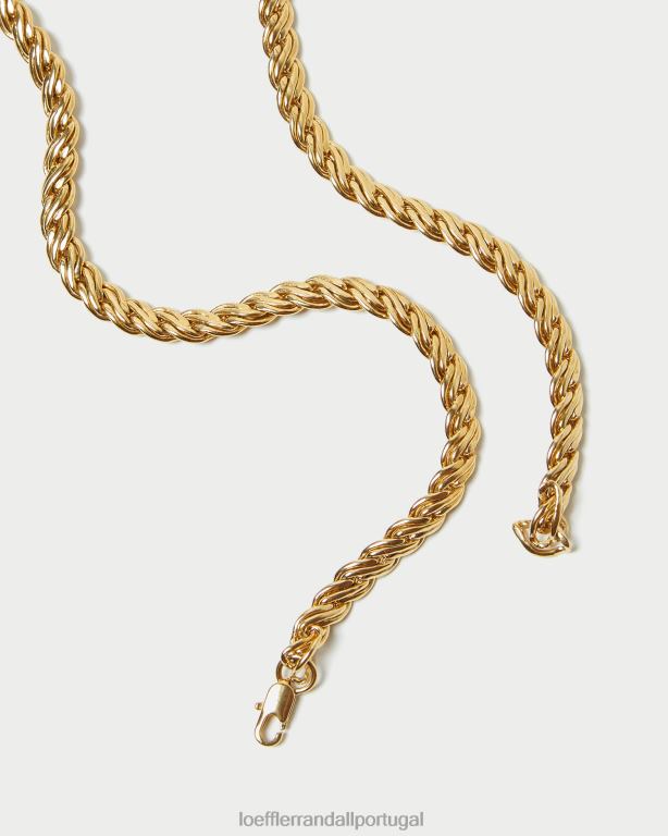 Loeffler Randall mulheres colar com corrente allegra lock acessórios ouro FF0JR409