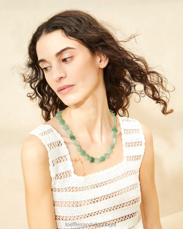 Loeffler Randall mulheres colar de miçangas florais mina acessórios sábio FF0JR412