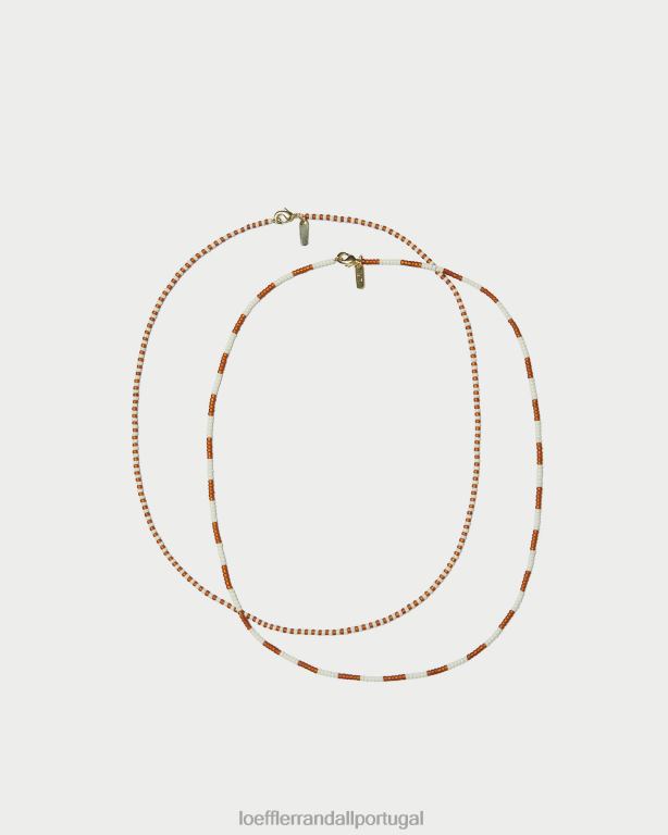 Loeffler Randall mulheres conjunto de colar creme soo acessórios âmbar/creme multi FF0JR410