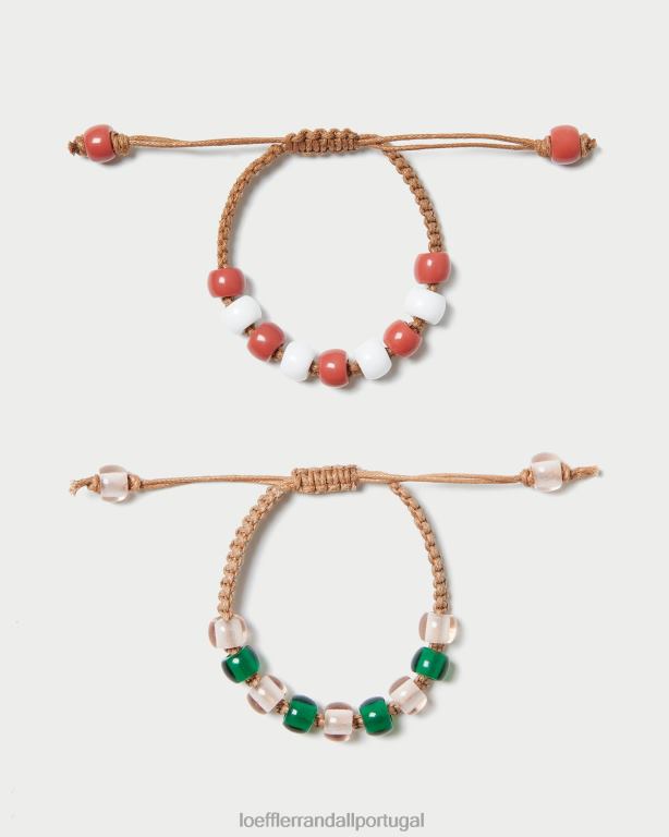 Loeffler Randall mulheres conjunto de pulseira de miçangas zena acessórios multi rosa FF0JR407