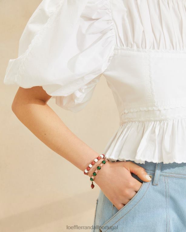 Loeffler Randall mulheres conjunto de pulseira de miçangas zena acessórios multi rosa FF0JR407
