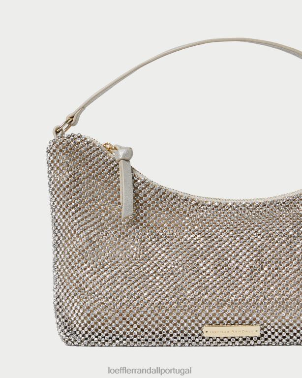 Loeffler Randall mulheres bolsa baguete cam diamante bolsas ouro FF0JR399