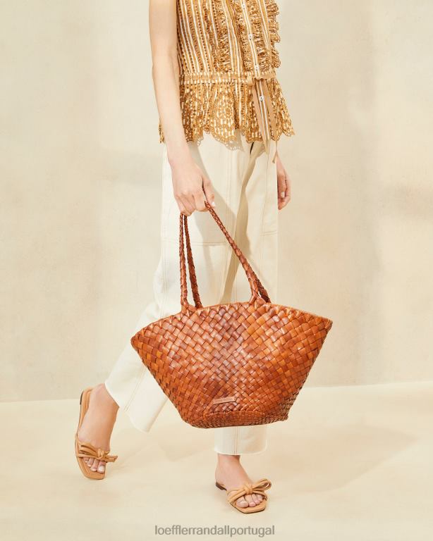 Loeffler Randall mulheres bolsa de couro tecido kai bolsas madeira FF0JR318