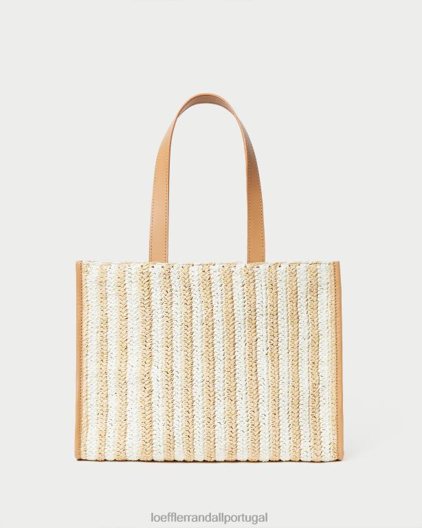 Loeffler Randall mulheres bolsa de crochê natural pia bolsas listra branca/natural FF0JR323