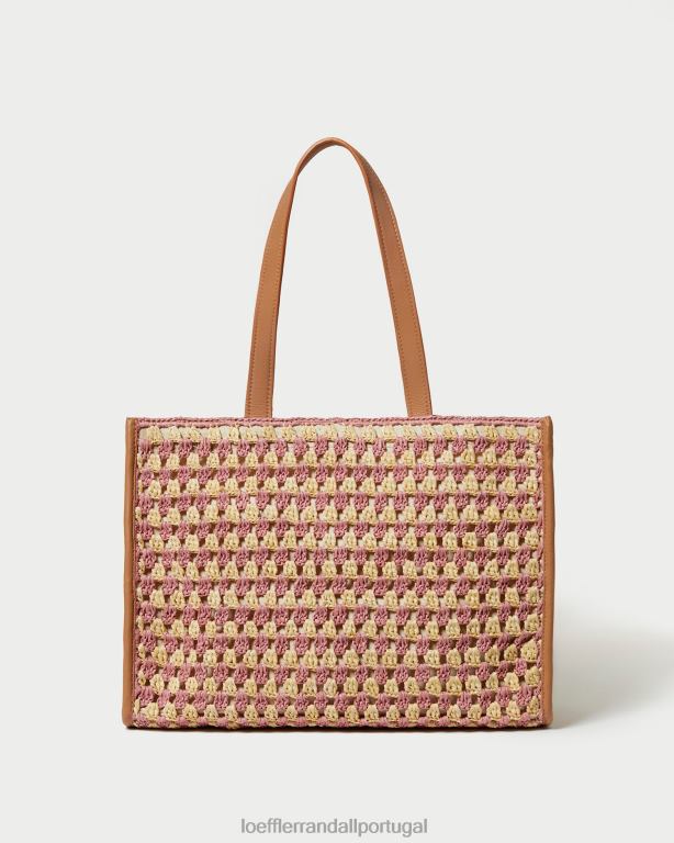 Loeffler Randall mulheres bolsa de crochê pia bolsas natural/rosa/mel FF0JR315