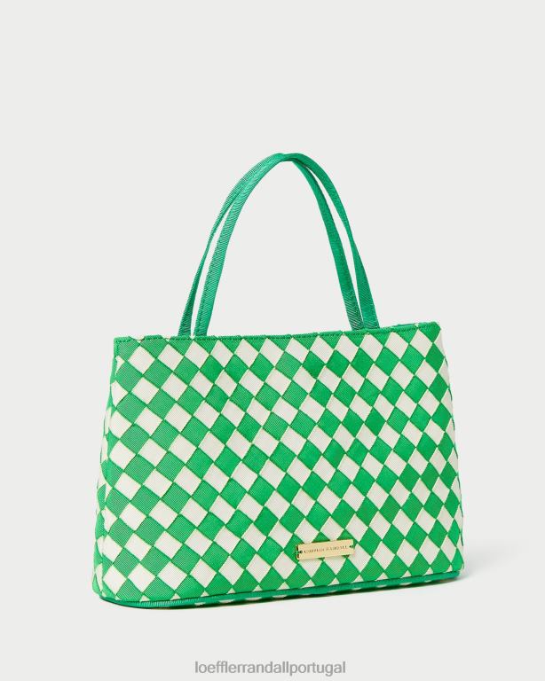 Loeffler Randall mulheres mini bolsa peixinho bolsas verde/creme FF0JR320
