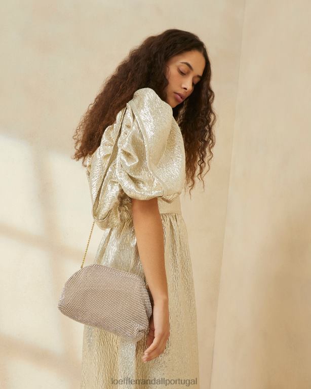 Loeffler Randall mulheres bolsa com moldura de diamante doreen bolsas ouro FF0JR337