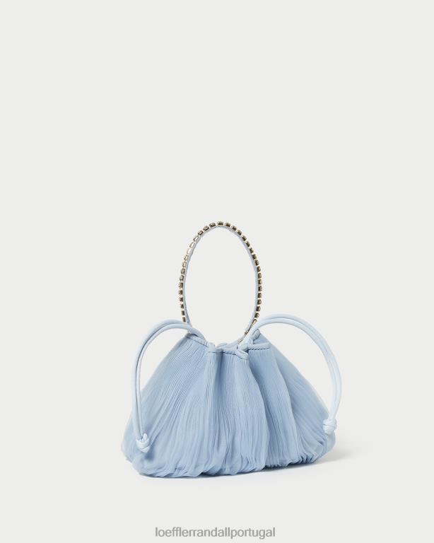 Loeffler Randall mulheres bolsa plissada com strass layne bolsas azul FF0JR370