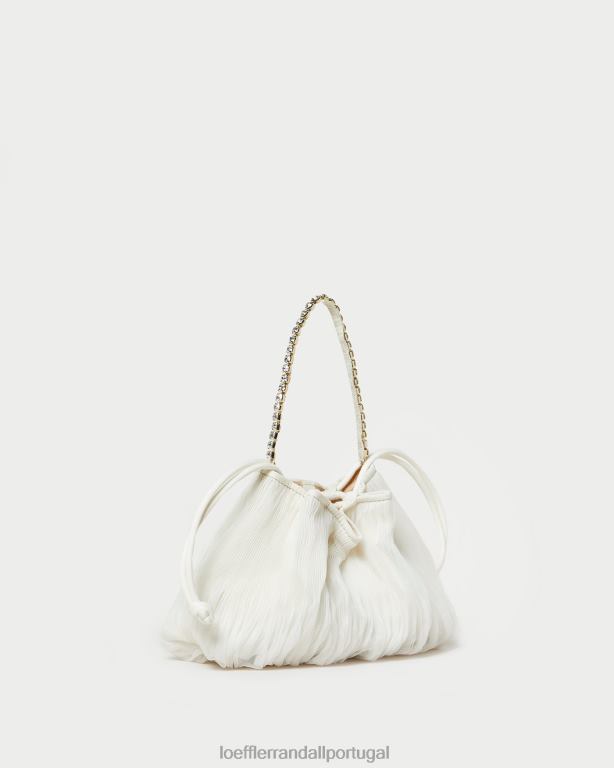 Loeffler Randall mulheres bolsa plissada com strass layne bolsas pérola FF0JR371