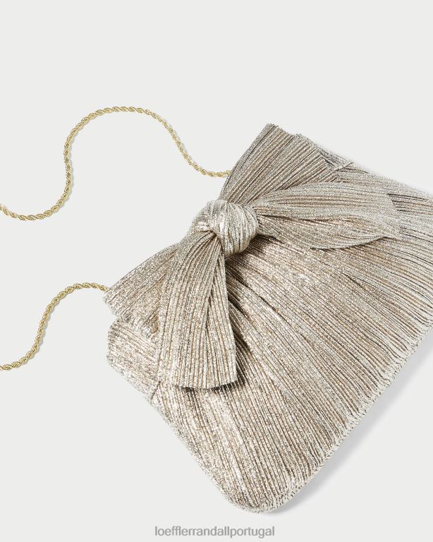 Loeffler Randall mulheres clutch arco rayne bolsas champanhe FF0JR394