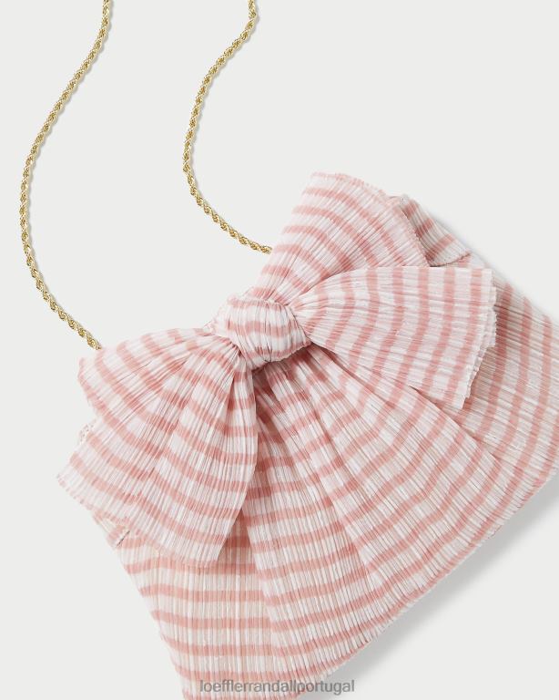 Loeffler Randall mulheres clutch arco rayne bolsas guingão rosa suave FF0JR380