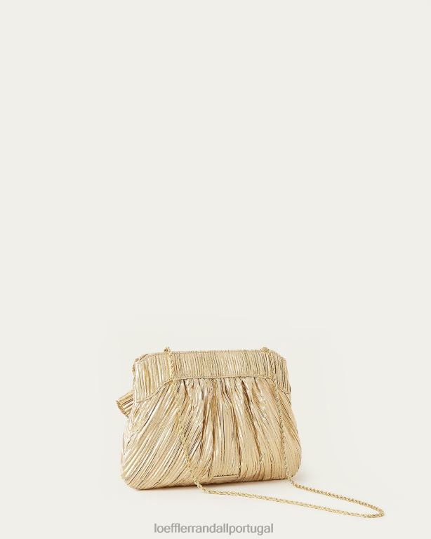 Loeffler Randall mulheres clutch arco rayne bolsas ouro FF0JR333