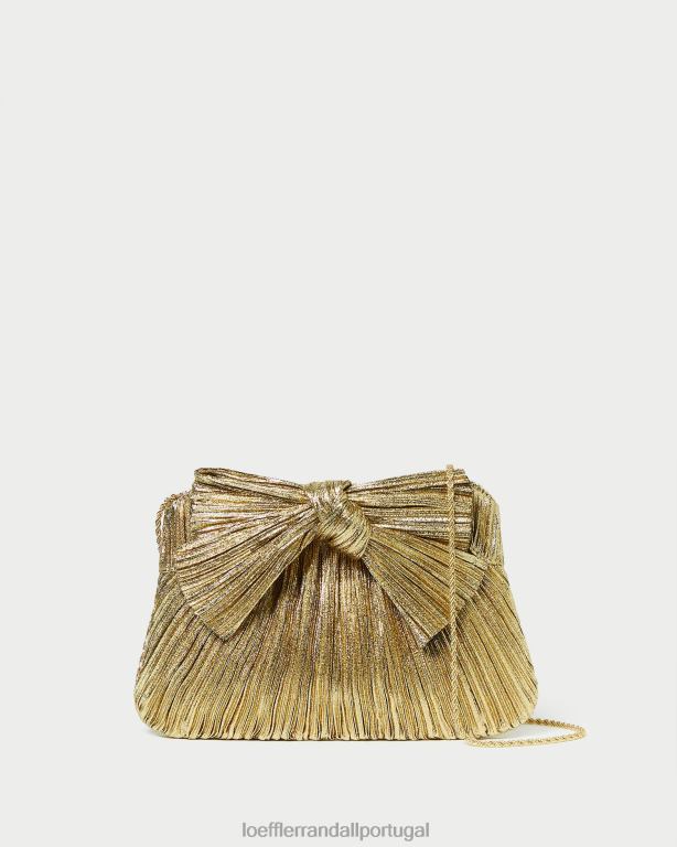 Loeffler Randall mulheres clutch arco rayne bolsas ouro FF0JR384