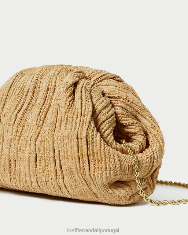 Loeffler Randall mulheres clutch cúpula plissada bailey bolsas natural FF0JR367