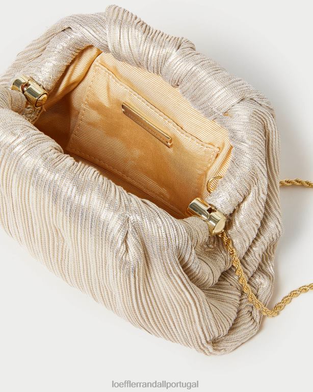 Loeffler Randall mulheres clutch cúpula plissada bailey bolsas platina FF0JR357