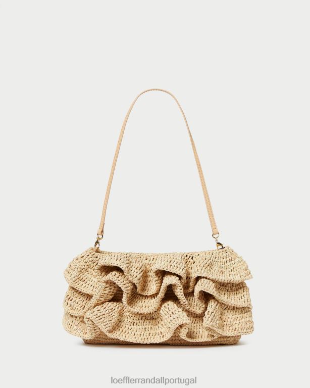 Loeffler Randall mulheres clutch odette com babados bolsas natural FF0JR375