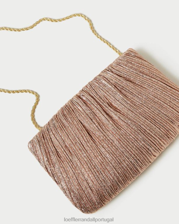Loeffler Randall mulheres clutch plissada plana brit bolsas duna FF0JR366