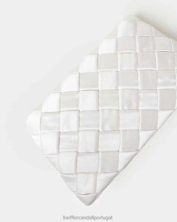 Loeffler Randall mulheres clutch puff em tecido aviva bolsas creme FF0JR351