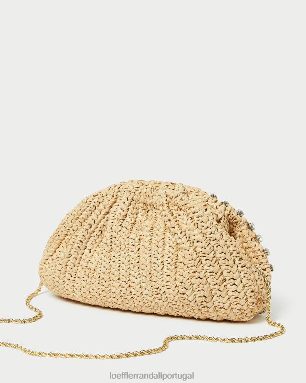 Loeffler Randall mulheres embreagem bailey dome bolsas natural/claro FF0JR389