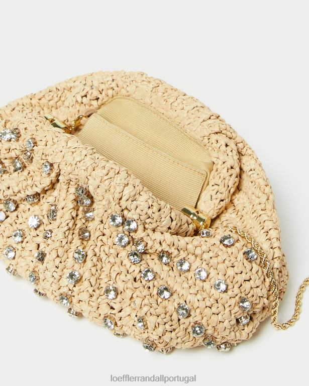 Loeffler Randall mulheres embreagem bailey dome bolsas natural/claro FF0JR389