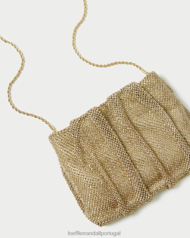 Loeffler Randall mulheres embreagem ember diamante reunida bolsas feno FF0JR385