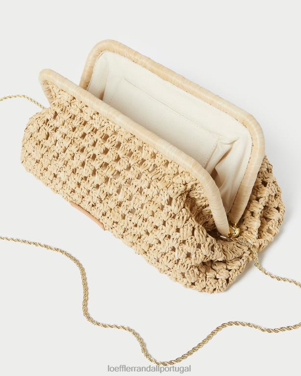 Loeffler Randall mulheres embreagem quadro trudie bolsas natural FF0JR390