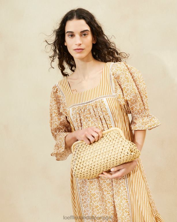 Loeffler Randall mulheres embreagem quadro trudie bolsas natural FF0JR390