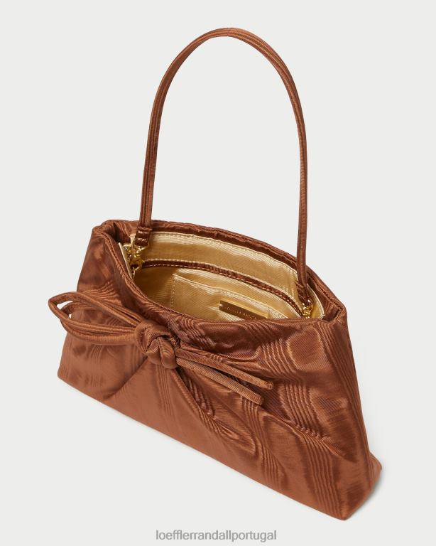 Loeffler Randall mulheres iona clutch com laço bufante bolsas noz-moscada FF0JR379