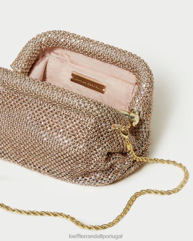 Loeffler Randall mulheres mini bolsa doris diamante bolsas pêssego claro FF0JR369