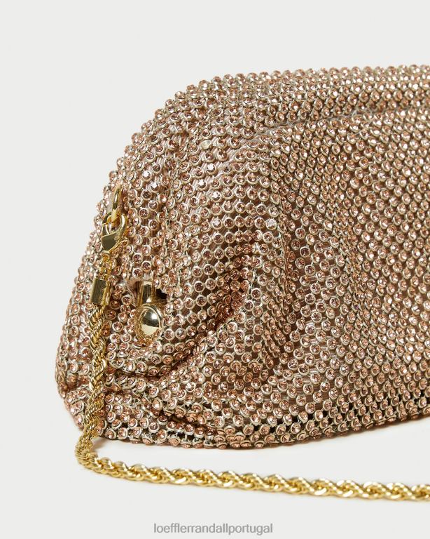 Loeffler Randall mulheres mini bolsa doris diamante bolsas pêssego claro FF0JR369