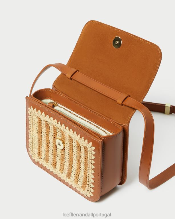 Loeffler Randall mulheres crossbody de crochê kenton bolsas natural/marrom/conhaque FF0JR328