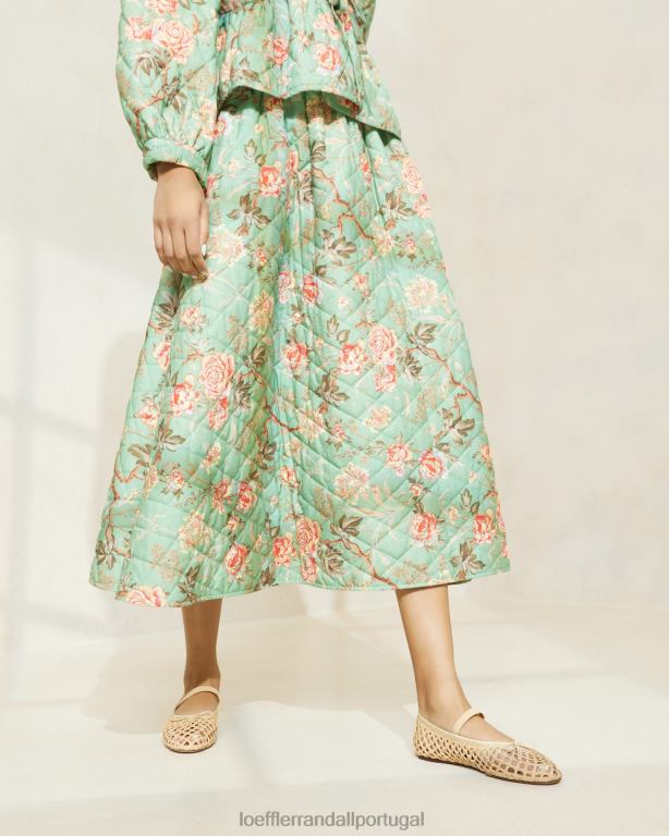Loeffler Randall mulheres jaqueta donna com amarração na frente roupas sábio botânico floral FF0JR254