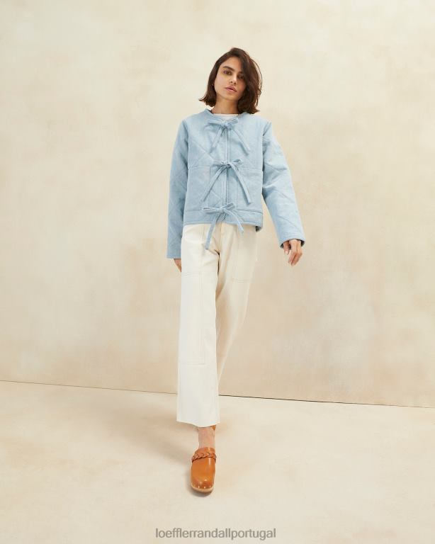 Loeffler Randall mulheres jaqueta emmett celeiro roupas jeans claro FF0JR258