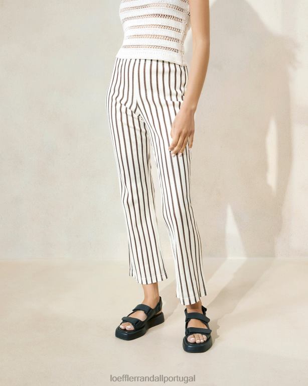 Loeffler Randall mulheres alex d calça roupas faixa marrom FF0JR230