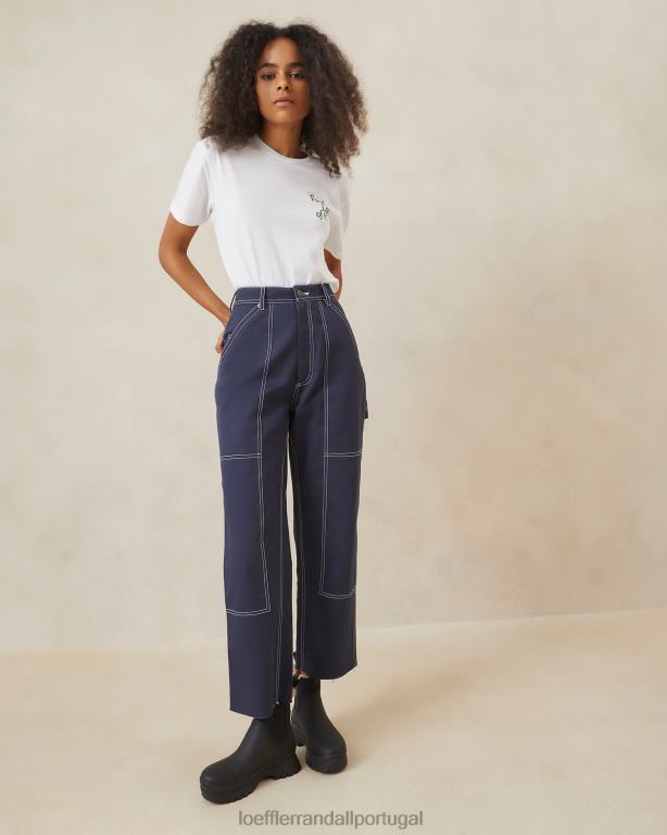 Loeffler Randall mulheres calça roy carpenter roupas marinha FF0JR221