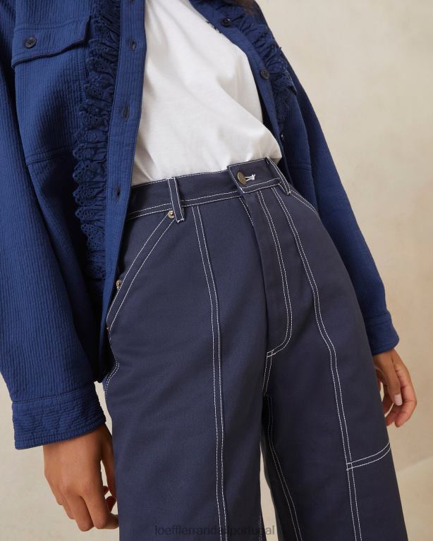 Loeffler Randall mulheres calça roy carpenter roupas marinha FF0JR221
