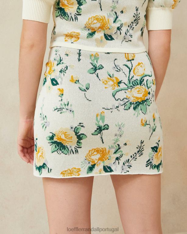 Loeffler Randall mulheres connie mini saia jacquard roupas flor nova FF0JR245