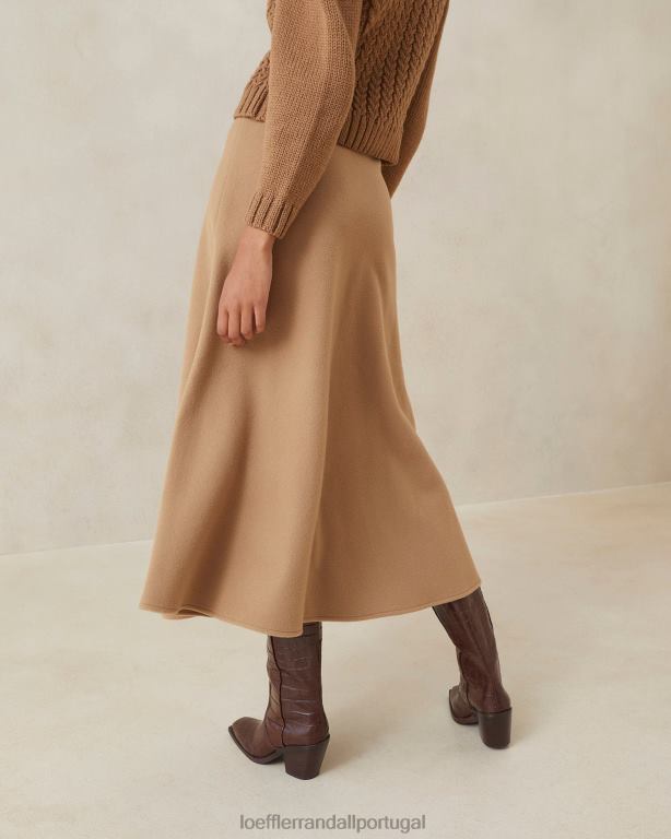 Loeffler Randall mulheres saia circular charissa roupas camelo FF0JR219