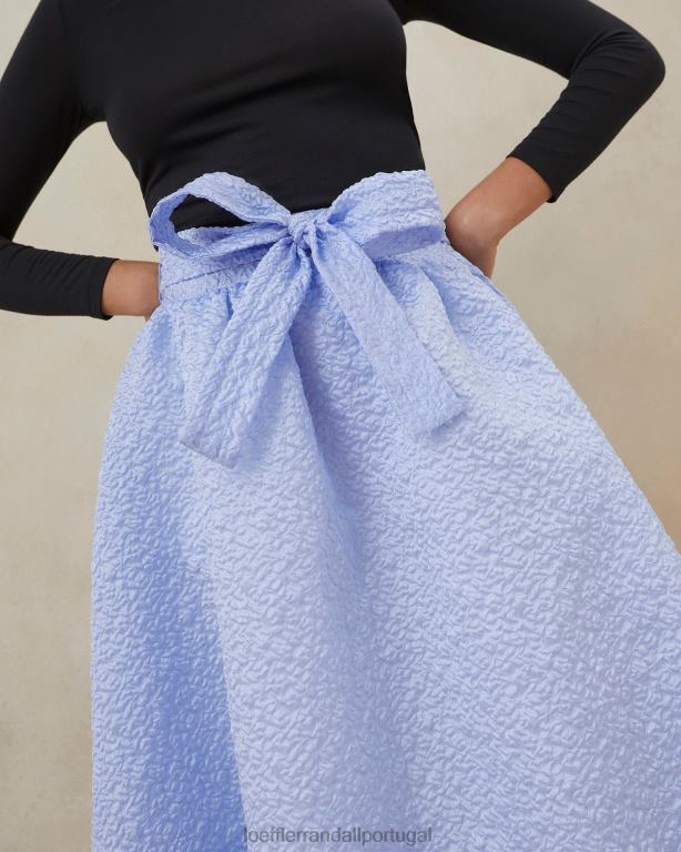 Loeffler Randall mulheres saia circular com babados carrie roupas azul FF0JR249