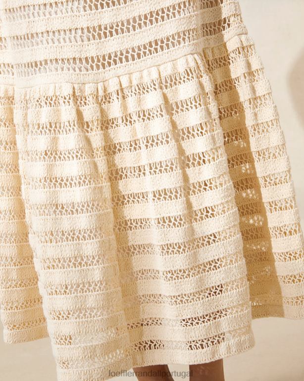 Loeffler Randall mulheres saia de crochê scarlett com babados roupas natural FF0JR232